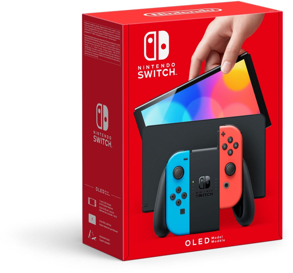 Consola Nintendo Switch (modelo OLED) neón rojo/azul neón
